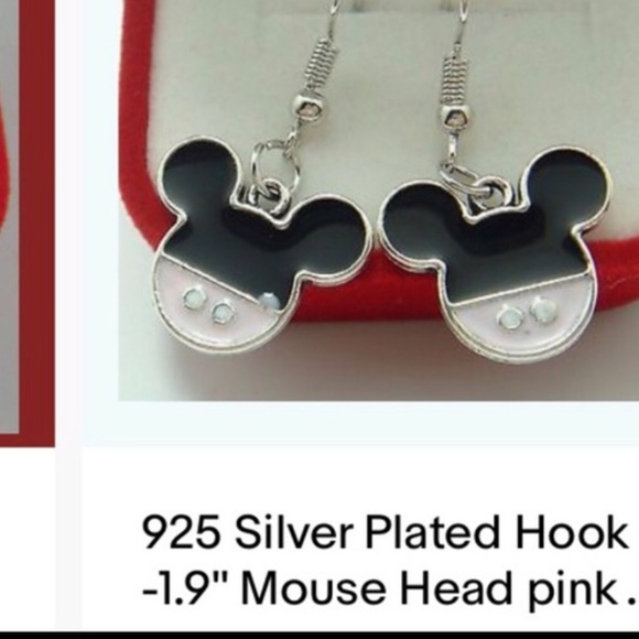 New set silver plated Mickey Mouse earrings - Picture 3 of 7